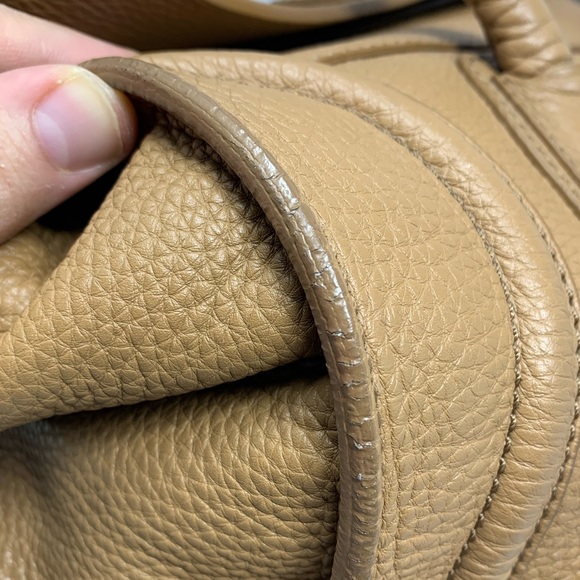 Authentic CELINE Mini camel Leather Luggage Tote Bag - Picture 6 of 16